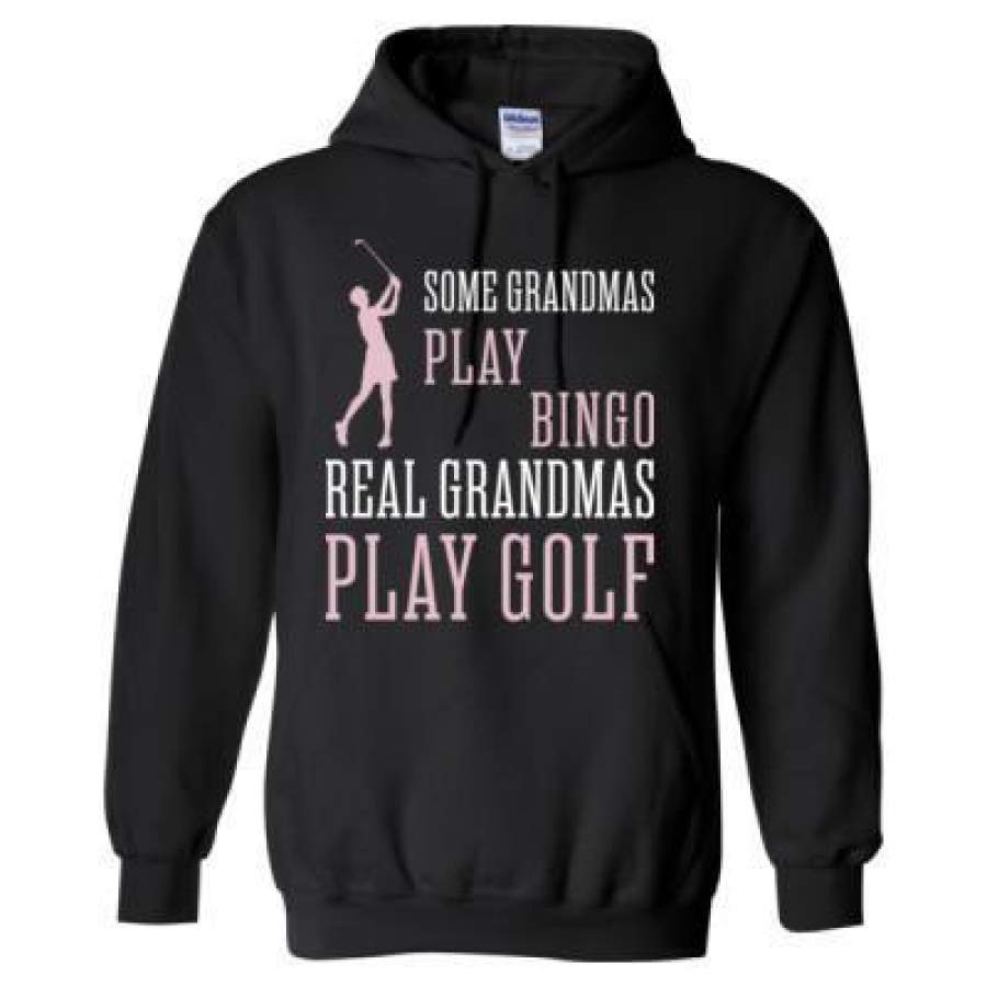AGR Some Grandmas Play Bingo Real Grandmas Play Golf – Heavy Blend™ Hooded Sweatshirt