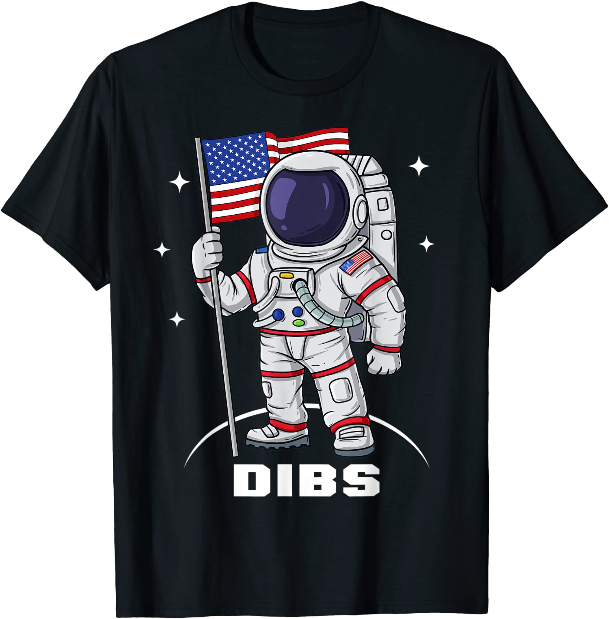 4th Of July Astronaut USA American Flag Funny Patriotic T-Shirt