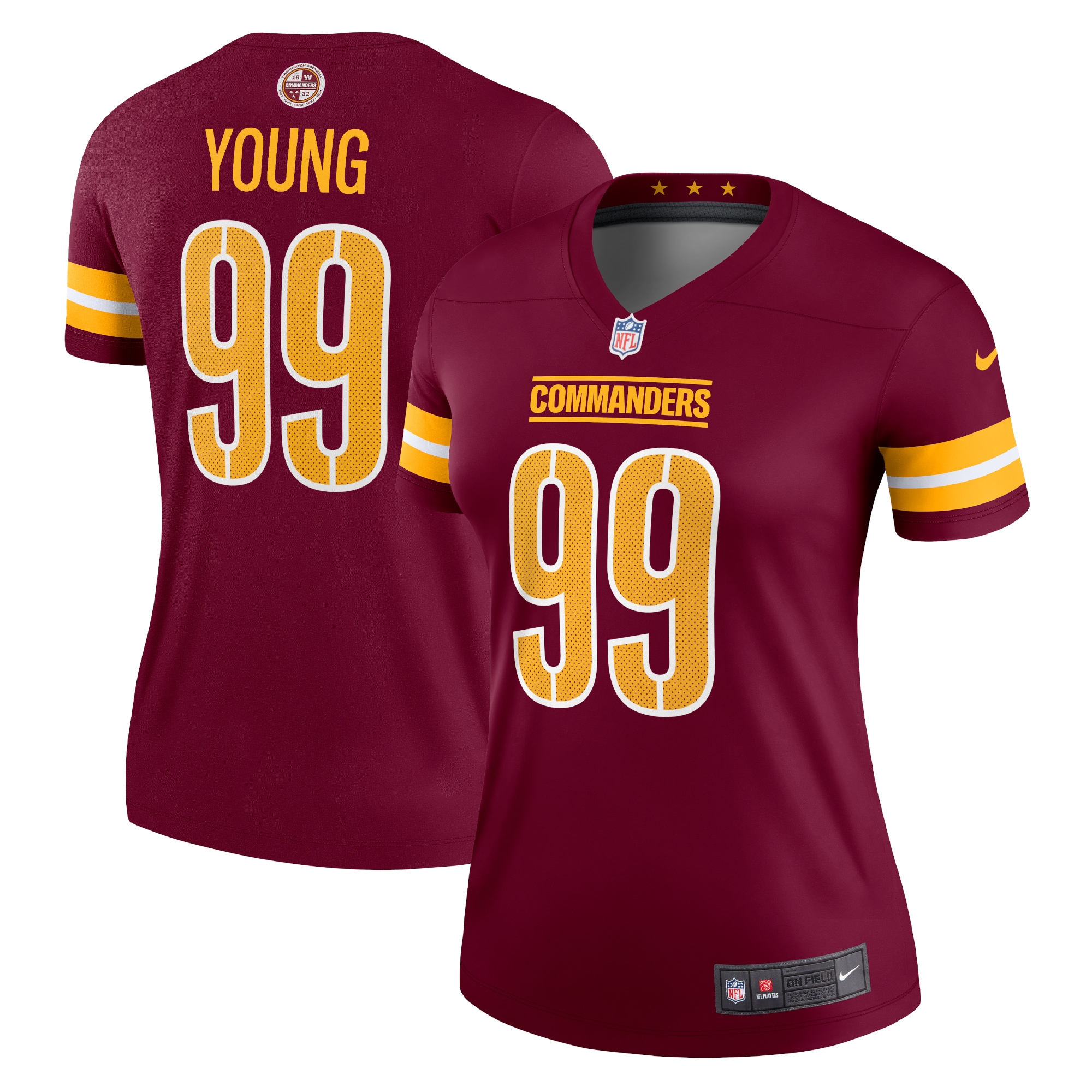 Women’s Washington Commanders Chase Young Burgundy Legend Jersey