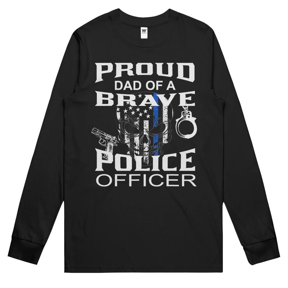 Proud Father Of Police Officer Long Sleeve T Shirts