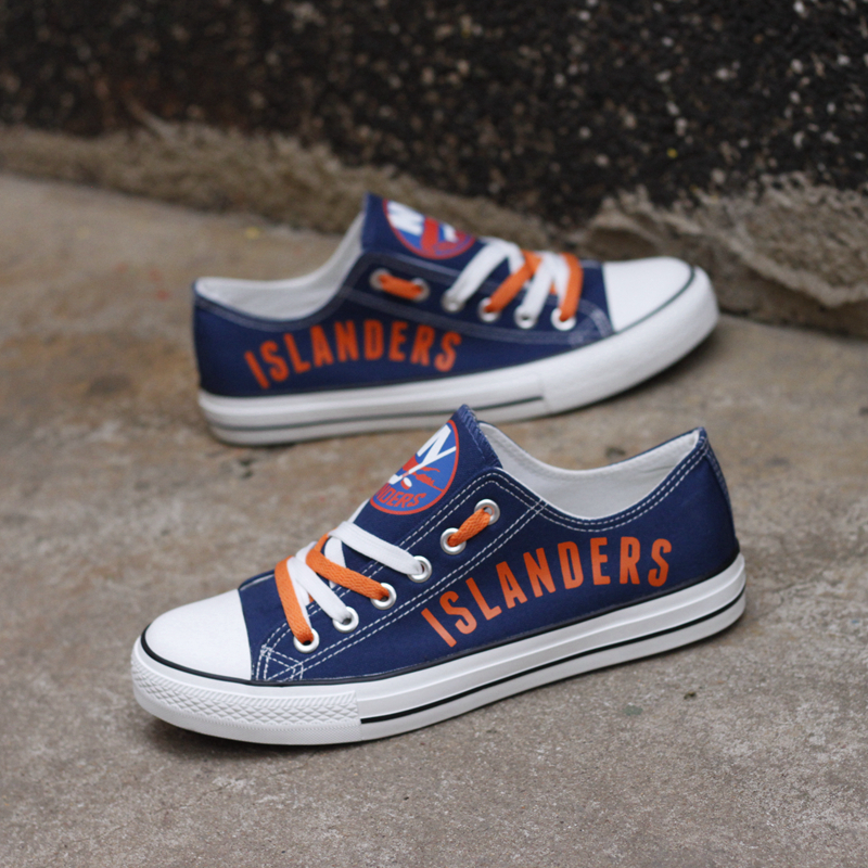 New York Islanders Canvas Shoes Cheap Price Sneakers For Fans