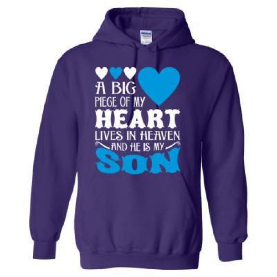 AGR My Heart Lives In Heaven And He Is My Son – Heavy Blend™ Hooded Sweatshirt