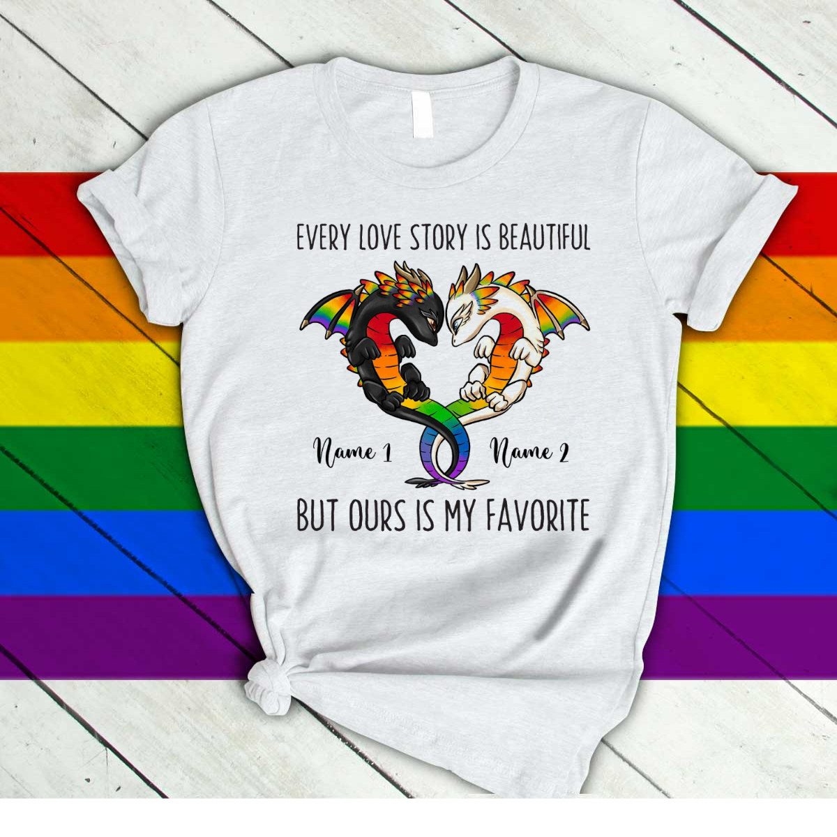 Customized Pride T Shirt, Gift Lgbt Couple, Lesbian Couple, Every Love Story Is Beautiful