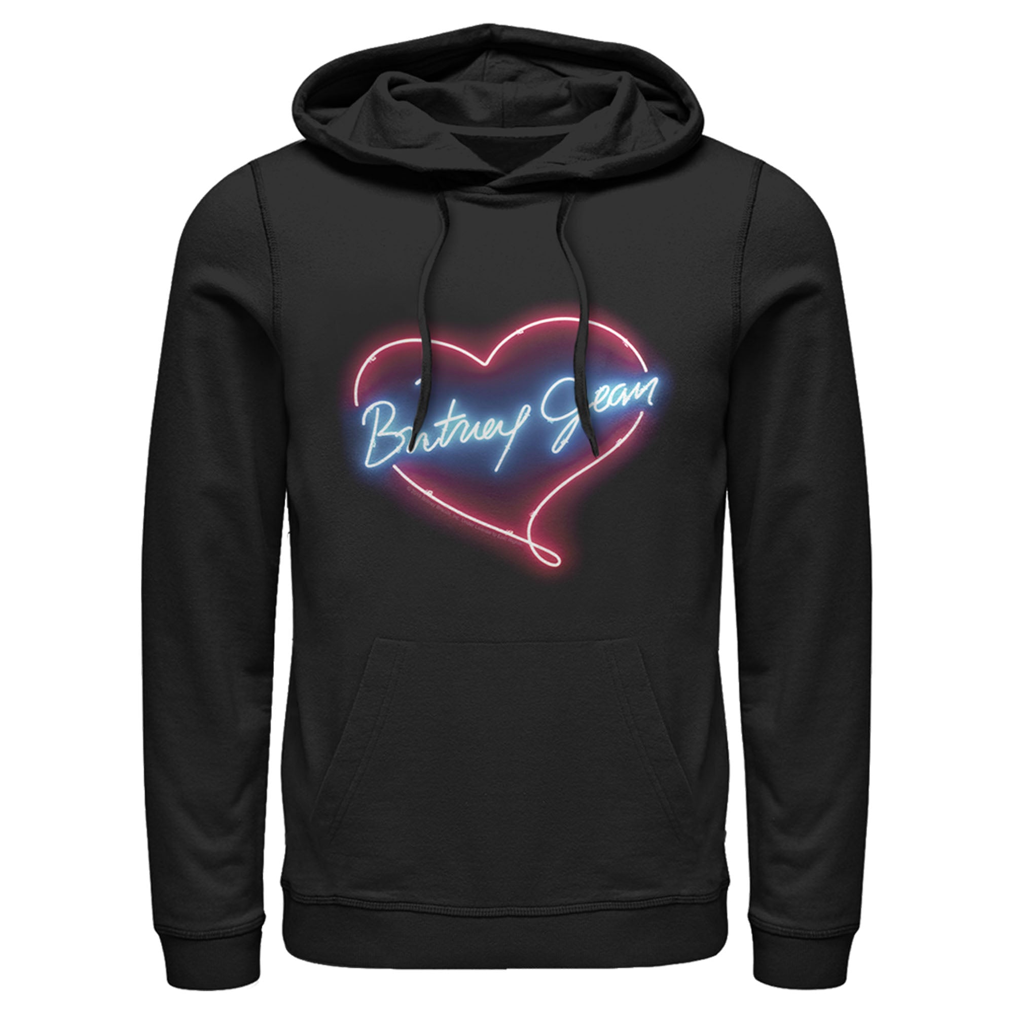 Britney Spears Men’S Jean Neon Heart  Pull Over Hoodie