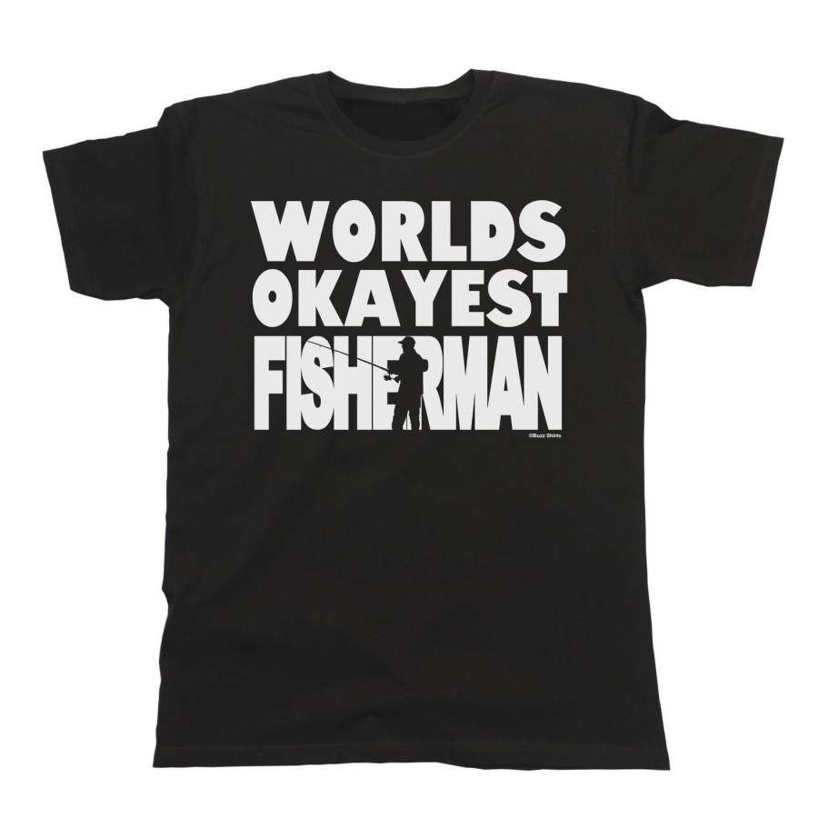 Worlds Okayest Fisherman Men’S Fashion T-Shirt Fit Fishing Christmas Gift