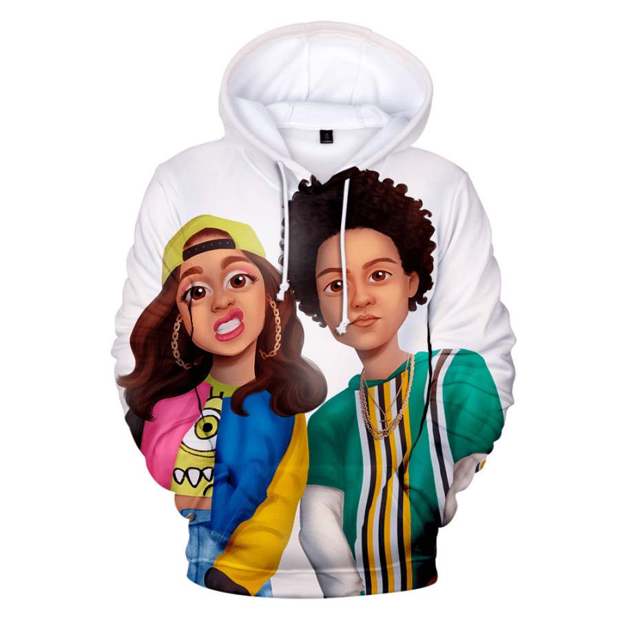 3D Cardi B Rapper Hoodie Pull Over Sweatshirt Hoodie