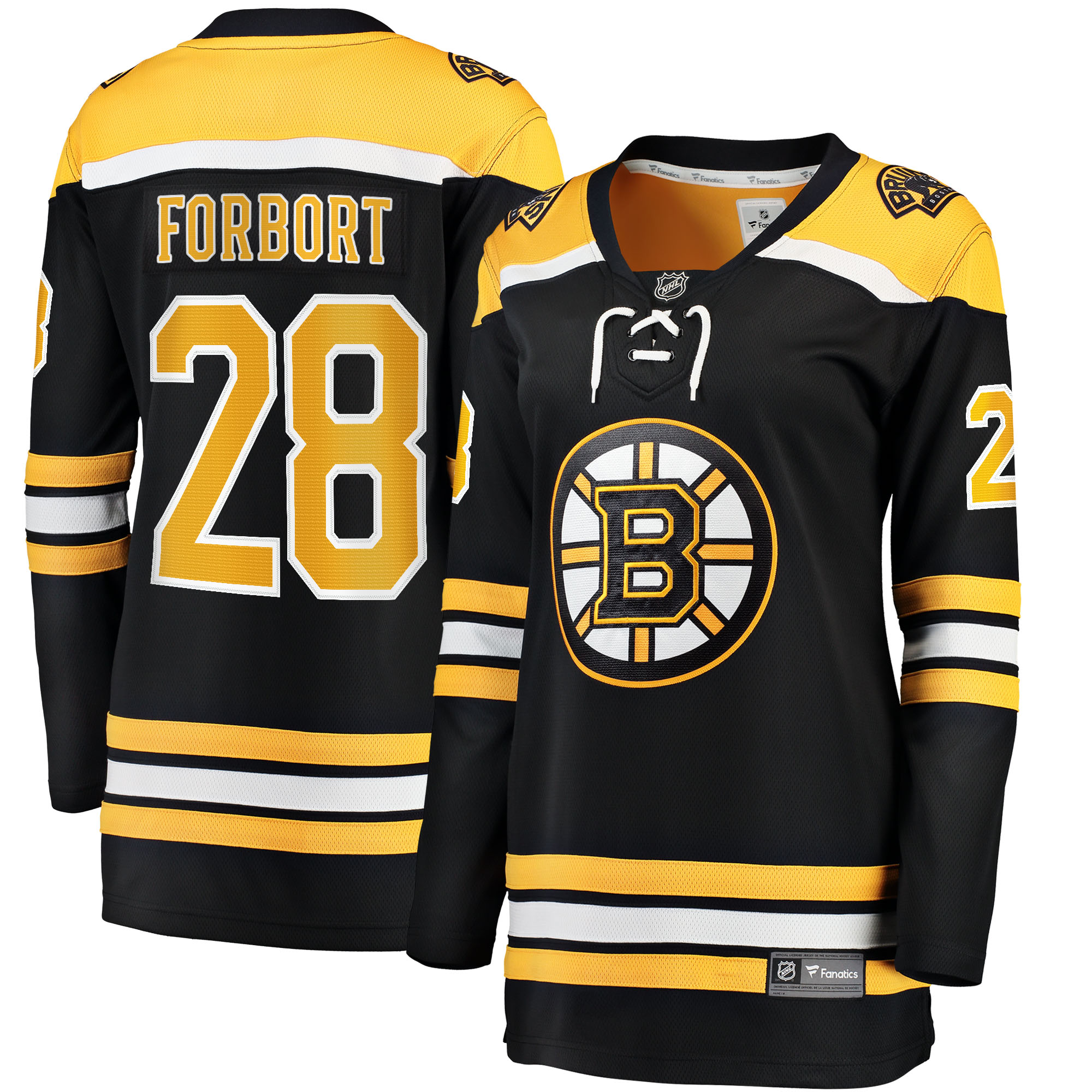 Derek Forbort Boston Bruins Branded Women's Home Breakaway Player Jersey – Black