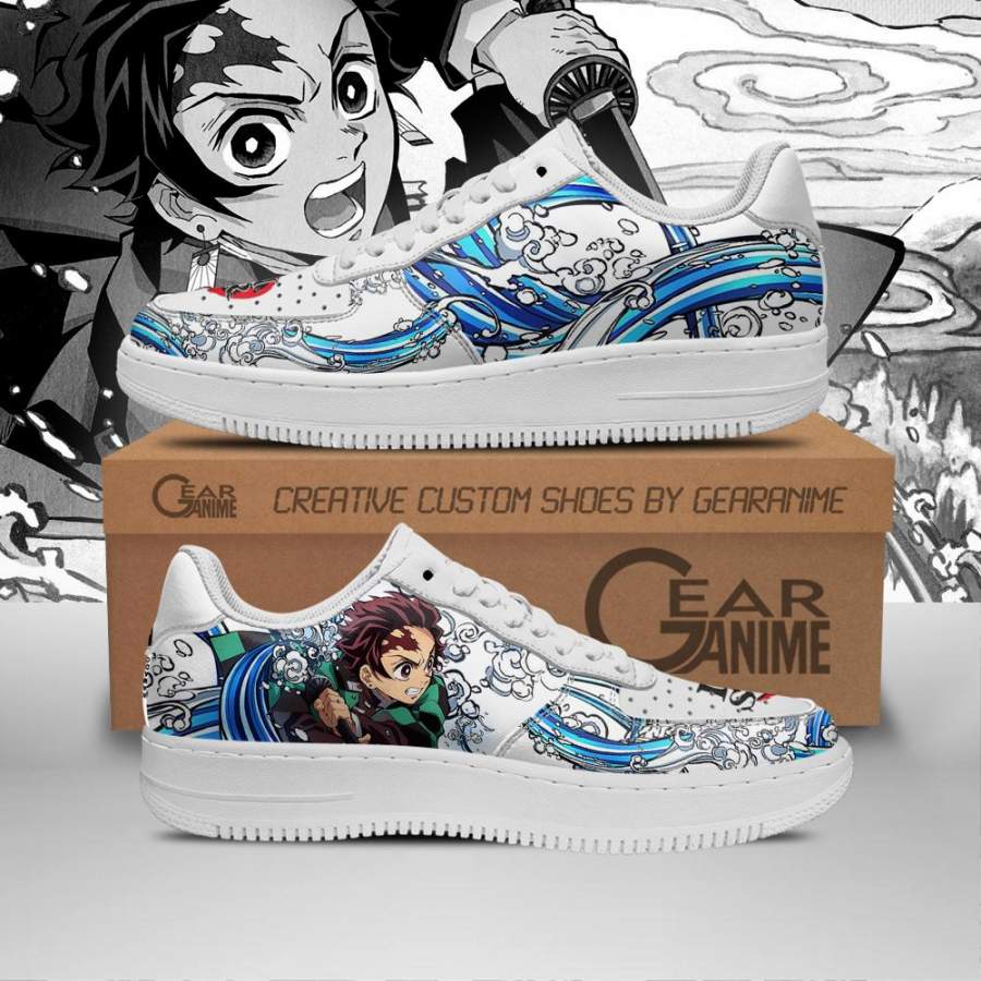 Tanjiro Water Breathing Air Force Shoes Demon Slayer Anime Sneakers PT10