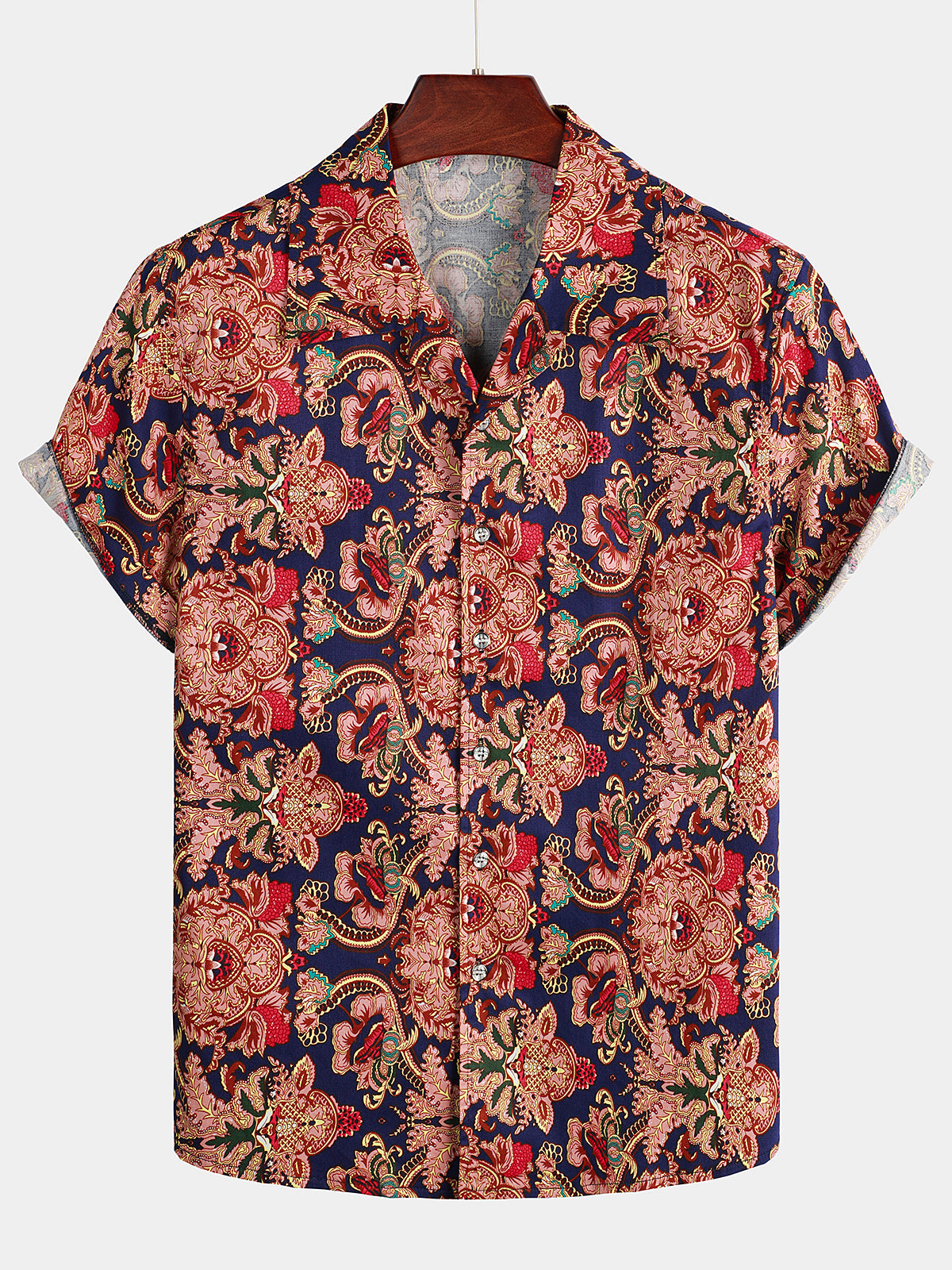 Short Sleeve Cotton Tropical Hawaii Shirt Ha90377