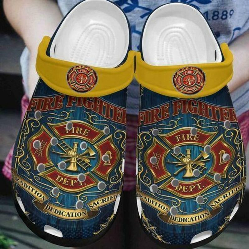 Firefighter Personalized 10 Gift For Lover Rubber clog Shoes Comfy Footwear