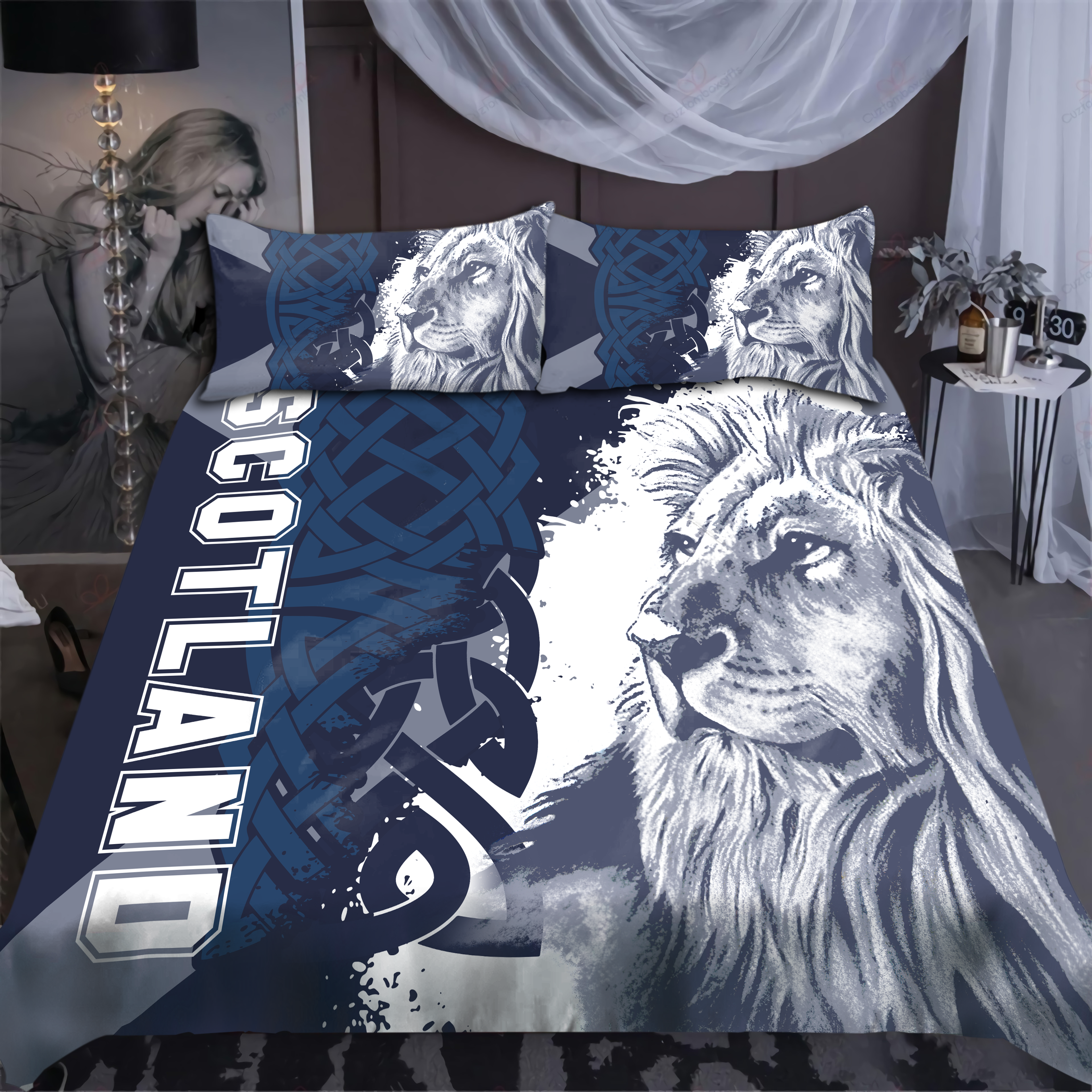 Tmarc Tee Premium Scotland Lion Bedding Set Pl