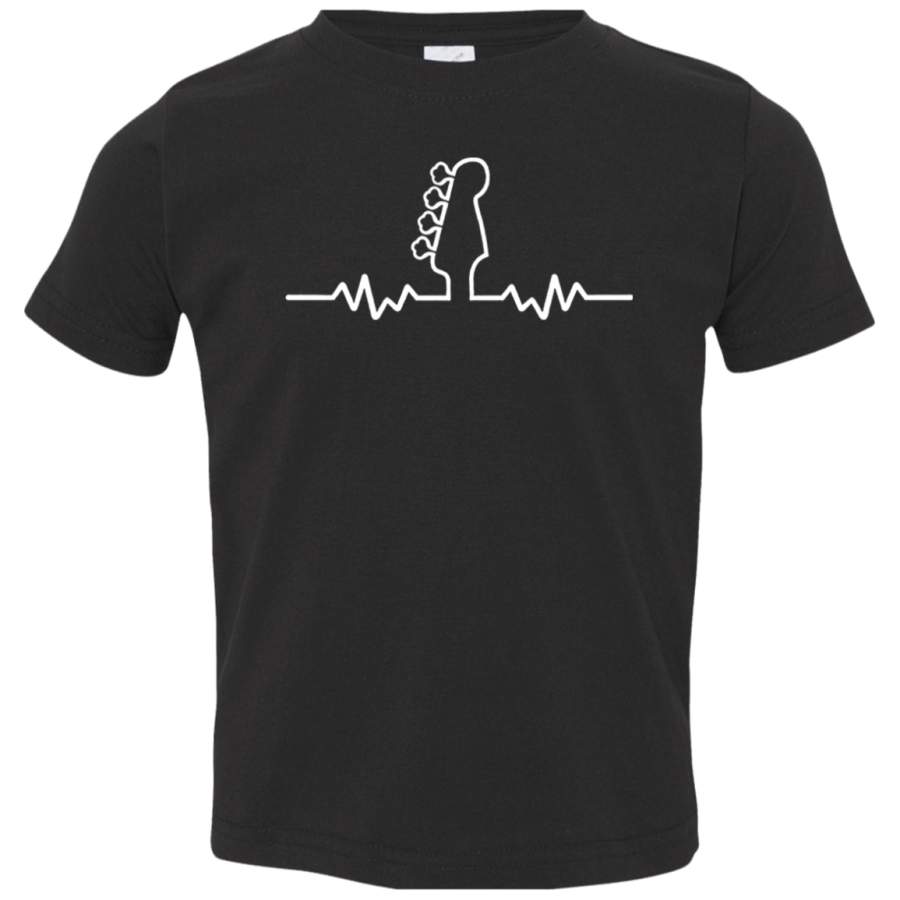 AGR BASS GUITAR HEARTBEAT Toddler Jersey T-Shirt