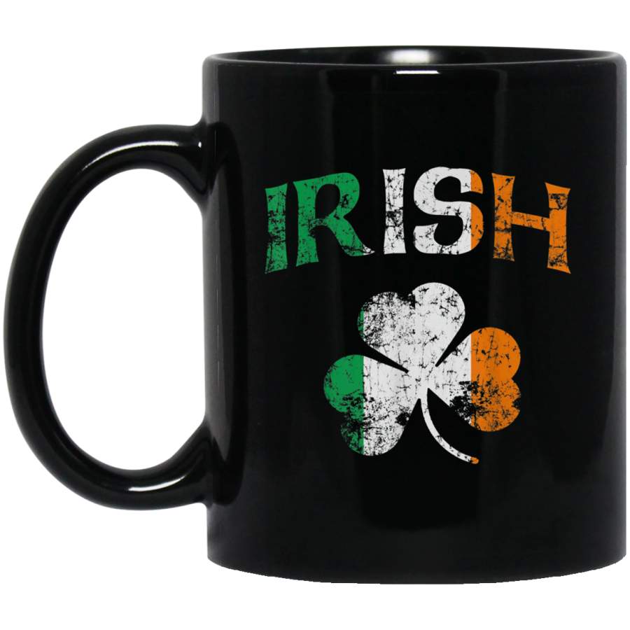 Irish Shamrock Ireland Flag St Patricks Day Vintage Fade Mug