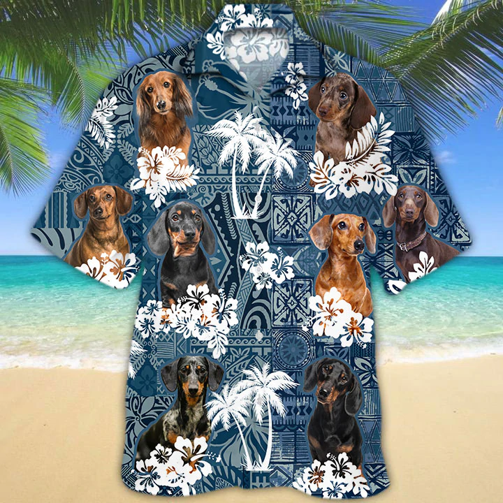 Dachshund Hawaii Flowers Aloha Shirt For Dog Hawaii Shirts Women Ha8497