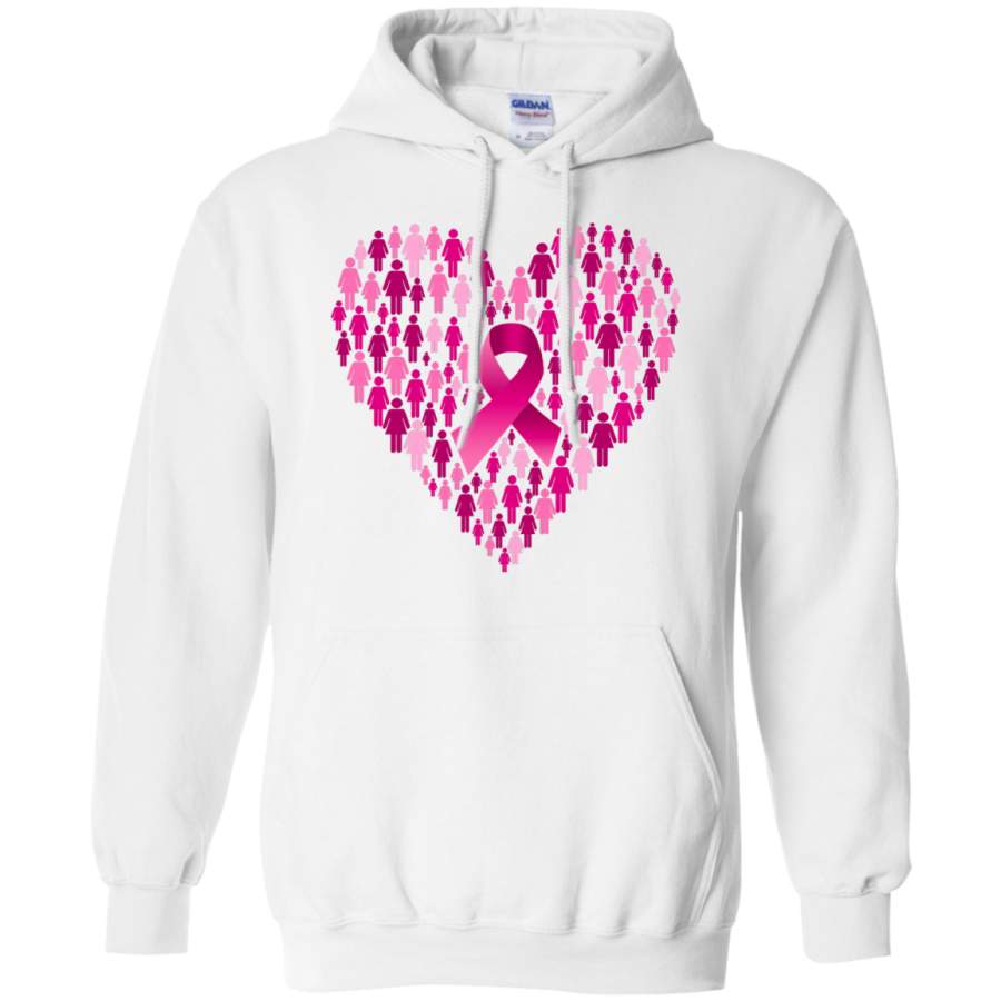 A Big Pink Heart Pullover Hoodie 8 oz