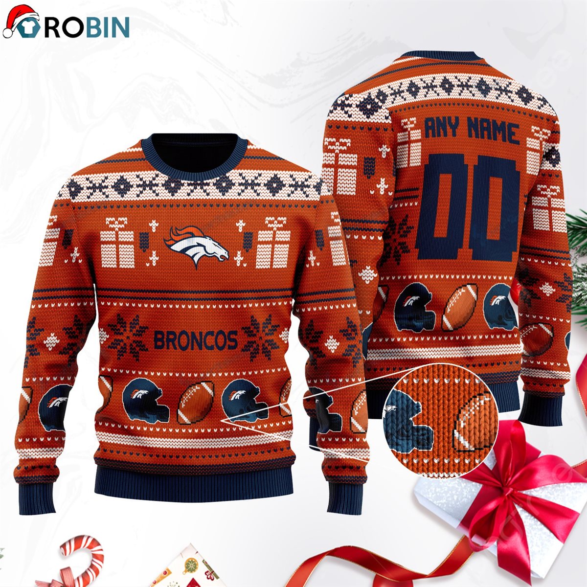 Denver Broncos Gift For Fan Ugly Wool Sweater Christmas Sweatshirt Swt208