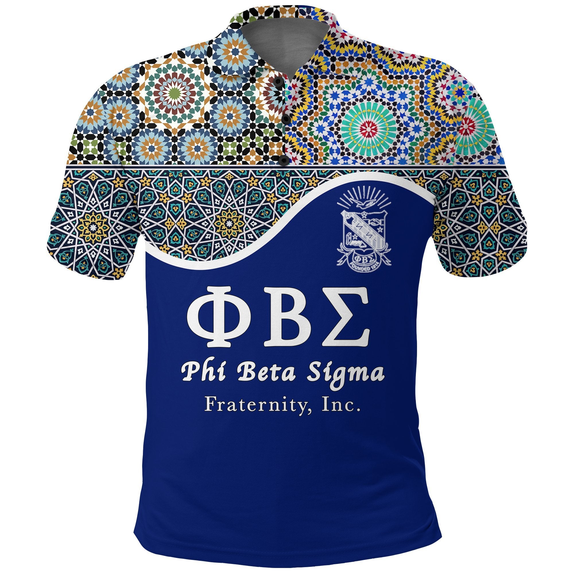 Phi Beta Sigma Geomatric Africa Gomab Handsign Polo Shirt – Lt20