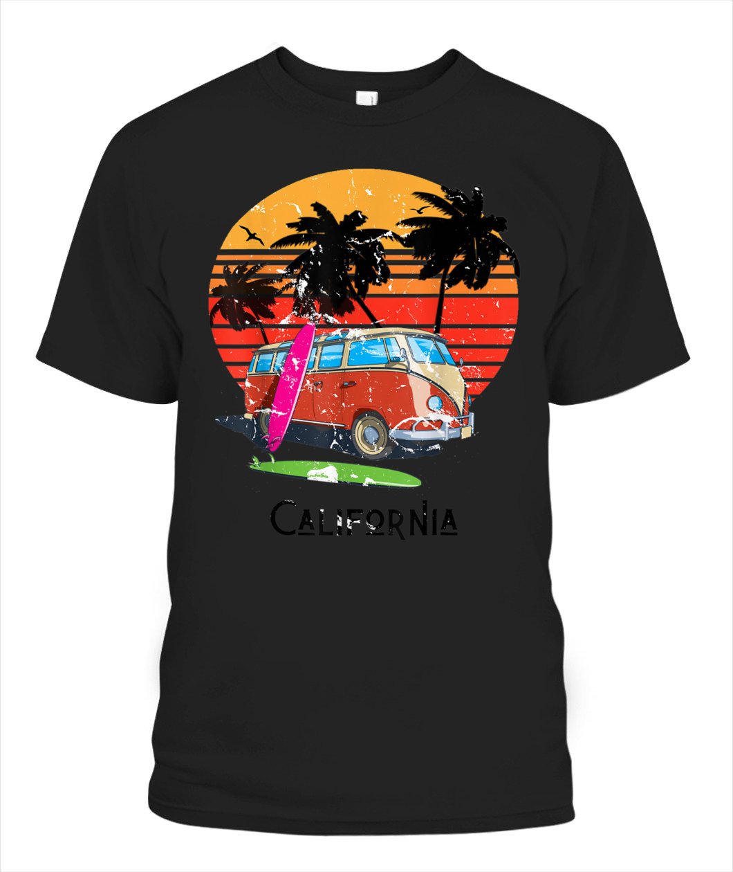 California Retro Surf Vintage Surfer Customize Any Ideas, Personalized T-shirt, Hoodie Adult, Kid, Unisex