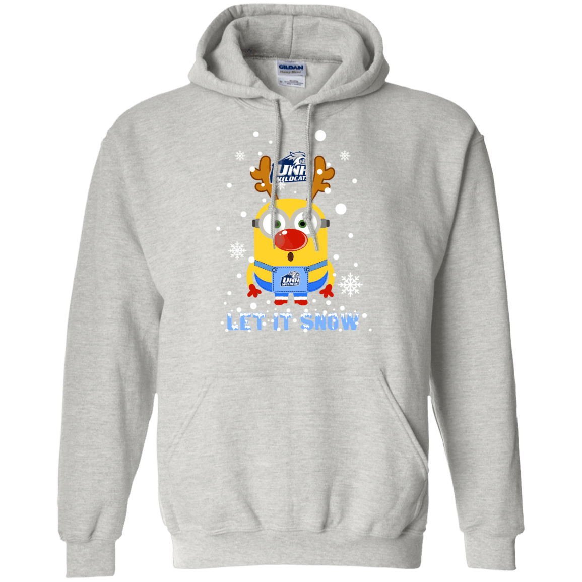 Buy Minion New Hampshire Wildcats Ugly Christmas Sweaters Let It Snow Hoodie