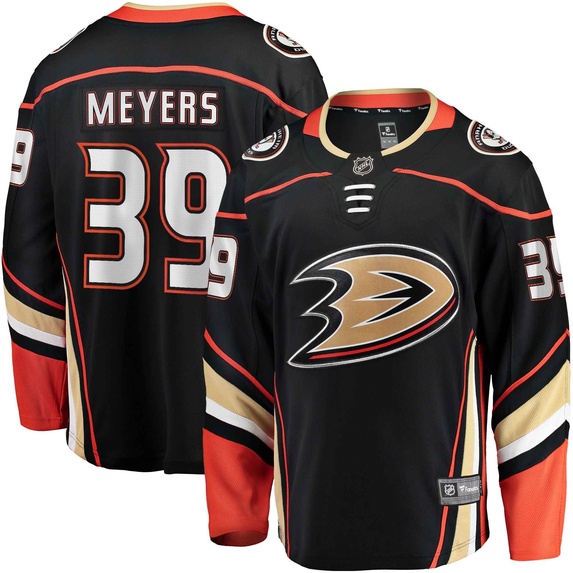 Ben Meyers Anaheim Ducks Branded Home Premier Breakaway Player Jersey – Black