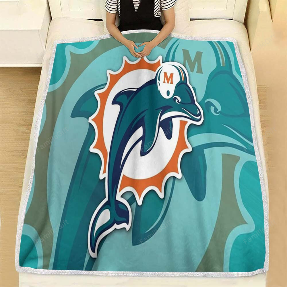 Miami Dolphins Fleece Blanket – Dolphins Soft Blanket, Warm Blanket