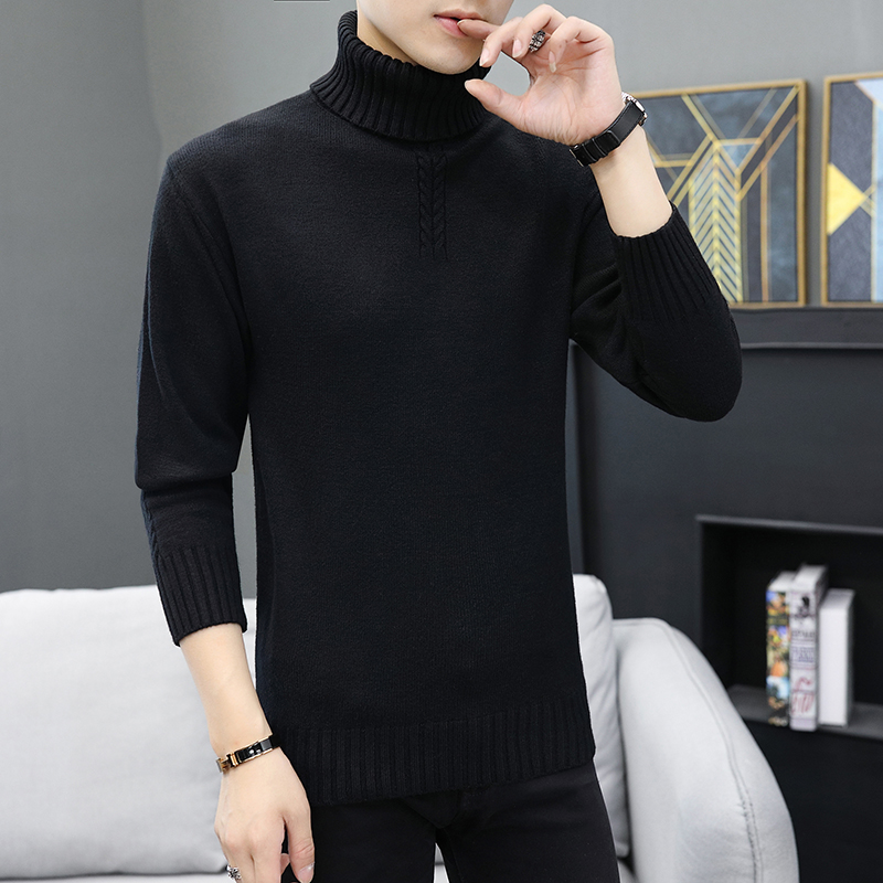 2022 Fashion Men’s New Long Sleeve Solid Color Sweater Comfortable Versatile Simple Knit Tops alx