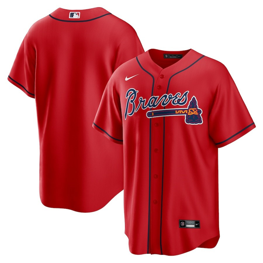 Atlanta Braves Jersey Alternate Team Men Jersey – Red