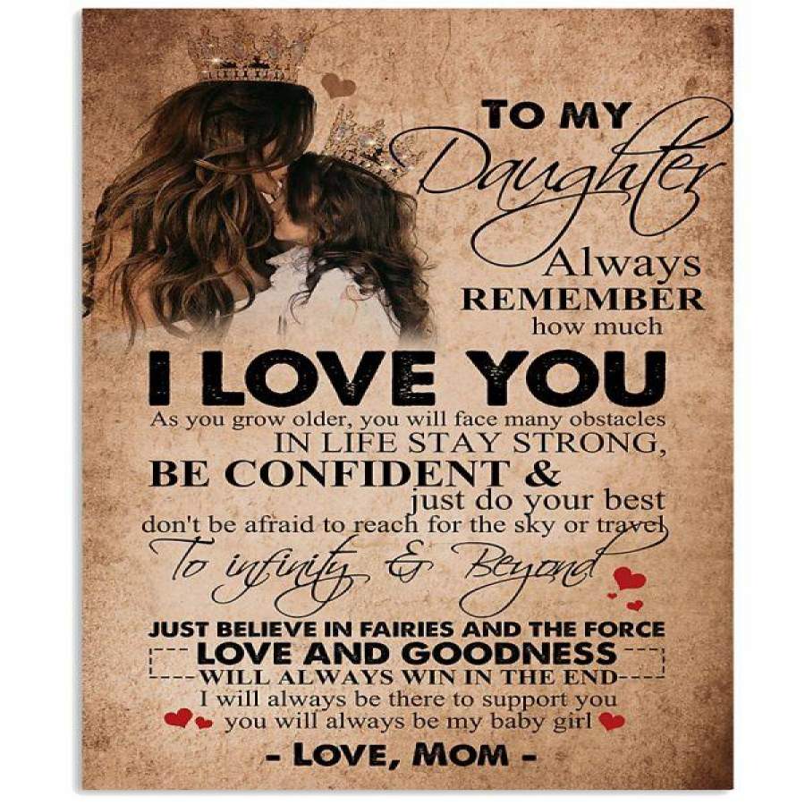 TO MY DAUGHTER-LOVE MOM Vertical Poster