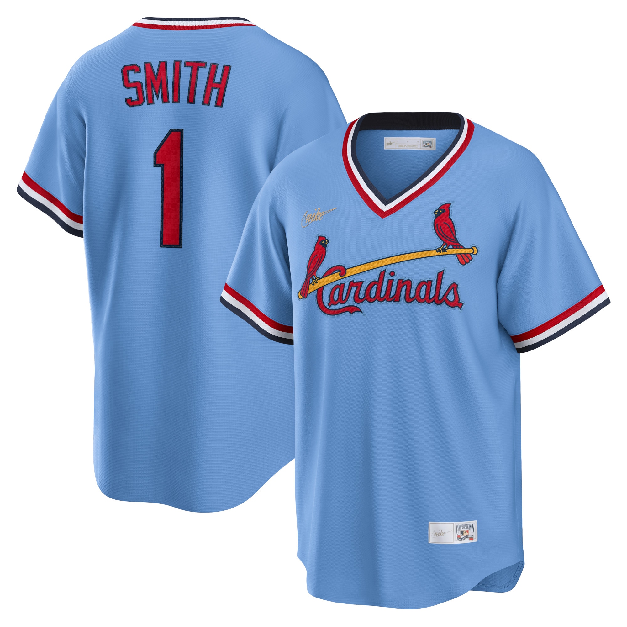 Ozzie Smith St. Louis Cardinals Road Cooperstown Collection Player Jersey – Light Blue