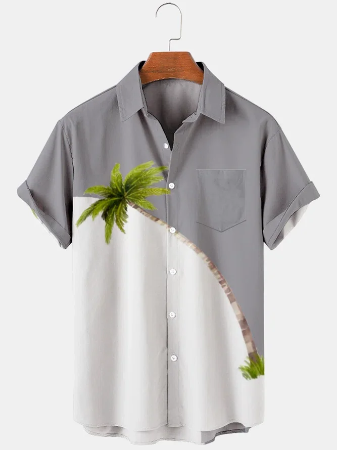 Short Sleeve Coconut Tree Hawaii Shirts For Men And Women Ha70715