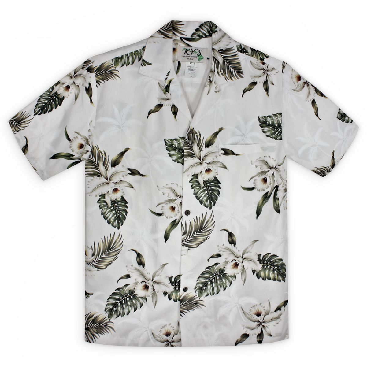 Island Orchid White Unique Design Hawaii Shirt Ha67006