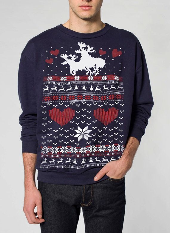 Ugly Christmas Moose Love Pullover Shirt