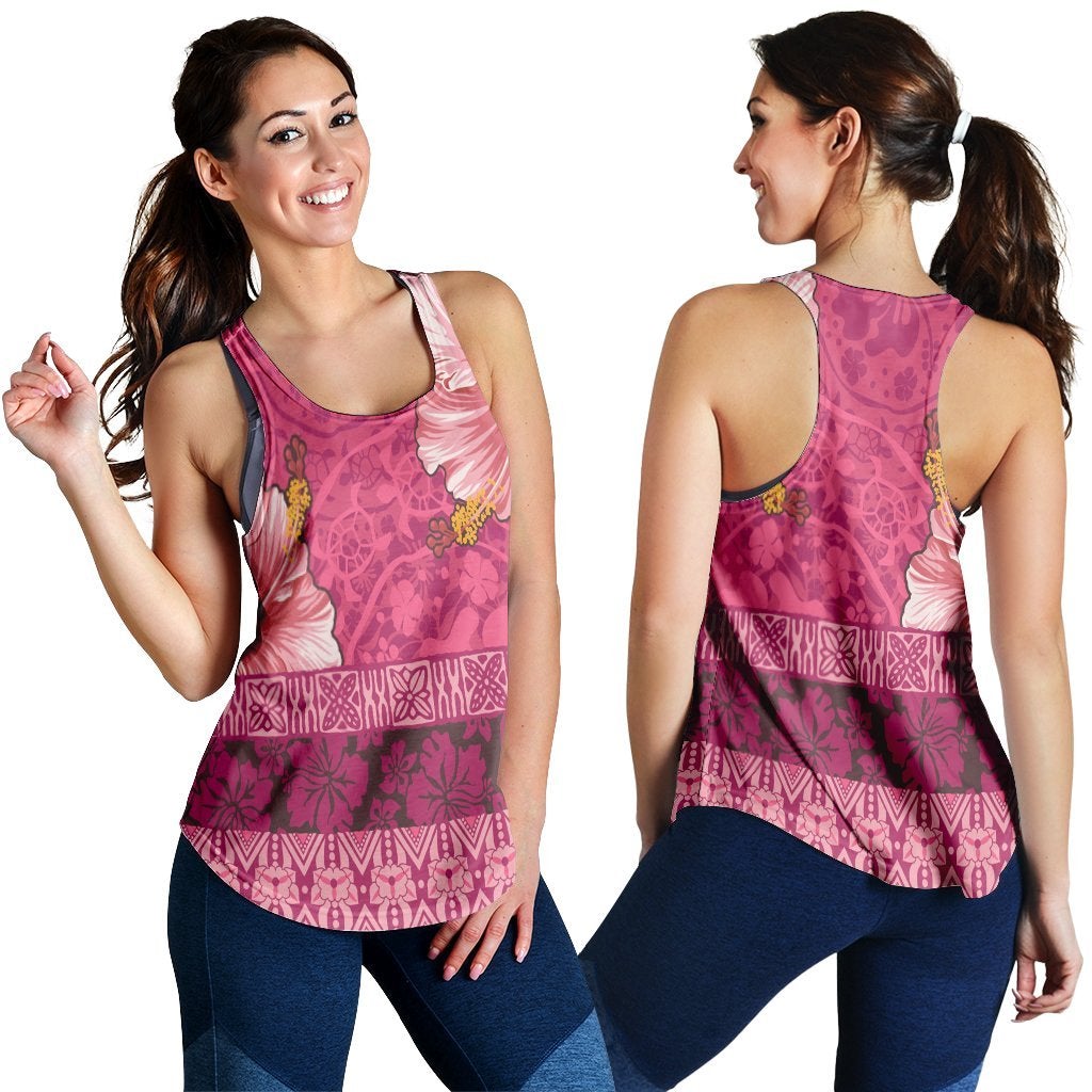 Hawaiian Hibiscus Pattern Racerback Tank Ver 2 Ah Ha55979