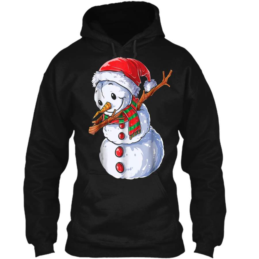 Dabbing Snowman Christmas Kids Boys Girls Dab Gifts Pullover Hoodie 8 oz