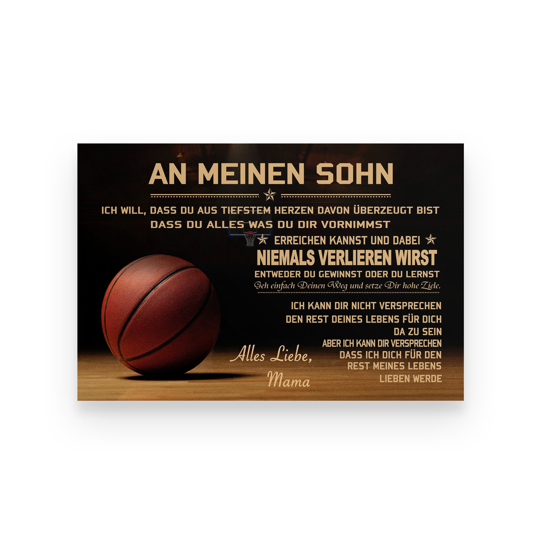 Basketball poster mom to son German vs2