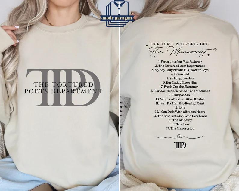 The Tortured Poets Department Sweatshirt  Gift For Fan  TS New Album Sweatshirt