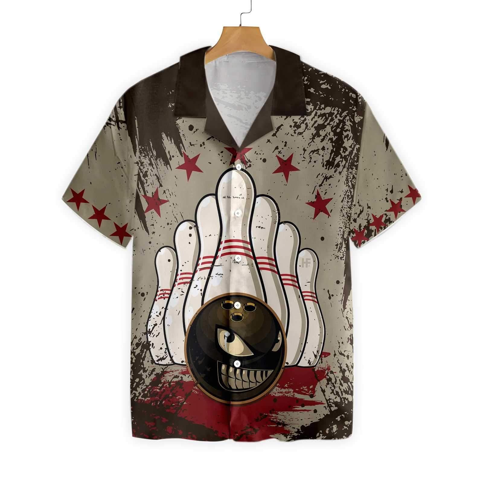 Bowling Ball Vintage Background 2903 Hawaii Shirt Ha63984