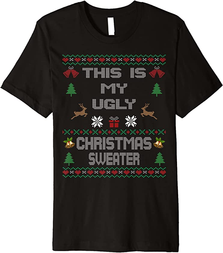 This Is My Ugly Christmas In July Sweater Funny Summer Premium T-Shirt