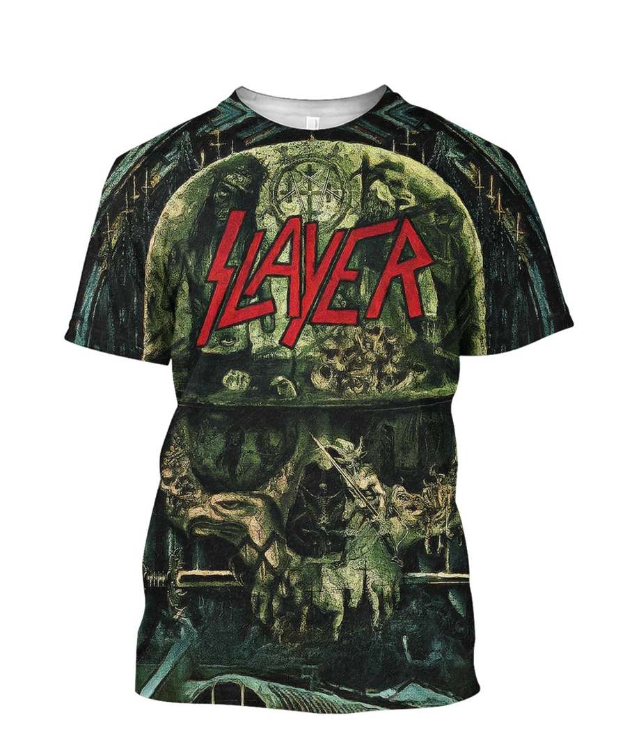 Slayer- 3D Hoodie, Zip-Up, Sweatshirt, T-Shirt #7
