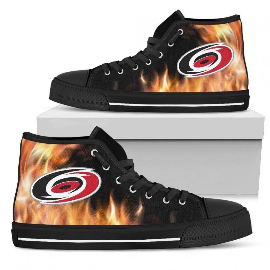 Fighting Like Fire Carolina Hurricanes High Top Shoes