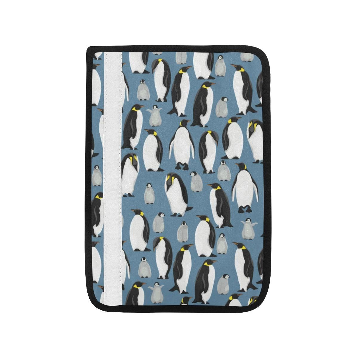 Penguin Pattern Print Design A03 Car Seat Belt Cover