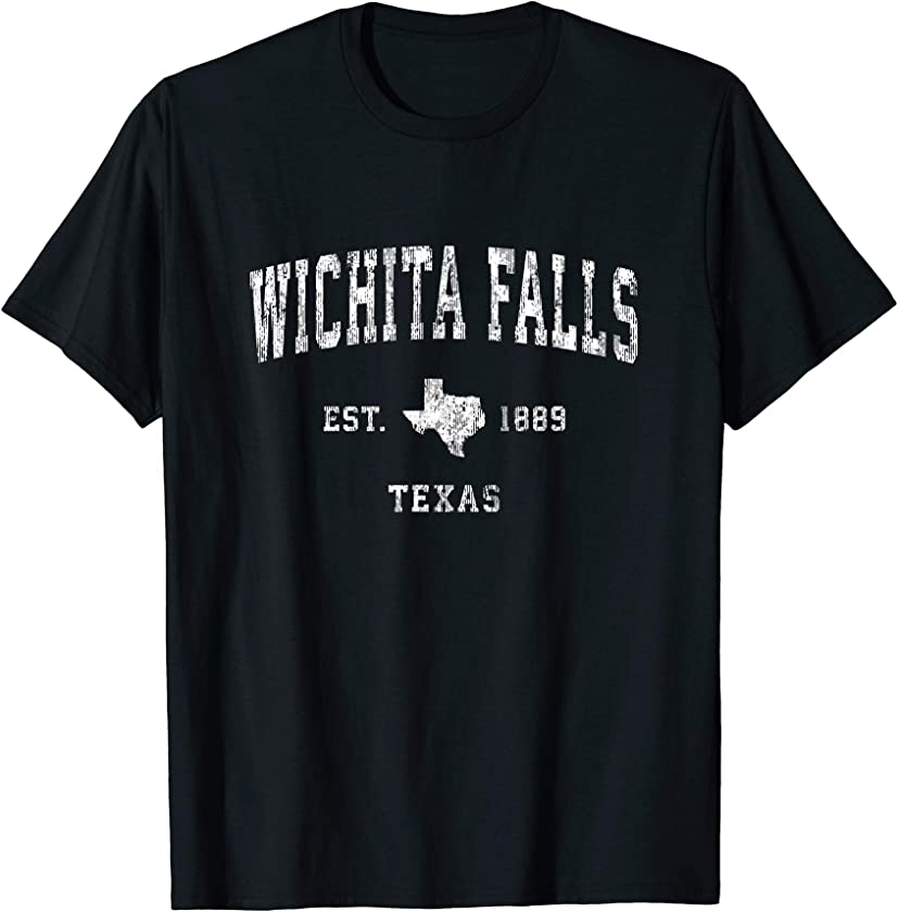 Wichita Falls Texas TX Vintage Athletic Sports Design T-Shirt