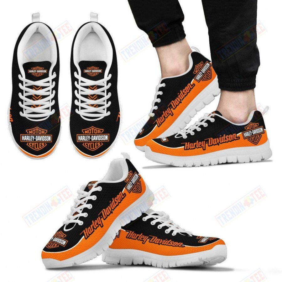 Harley Davidson Sneakers Mens Womens Motorcycle Lovers Custom Print Footwear Casual Riding Shoes TDT332