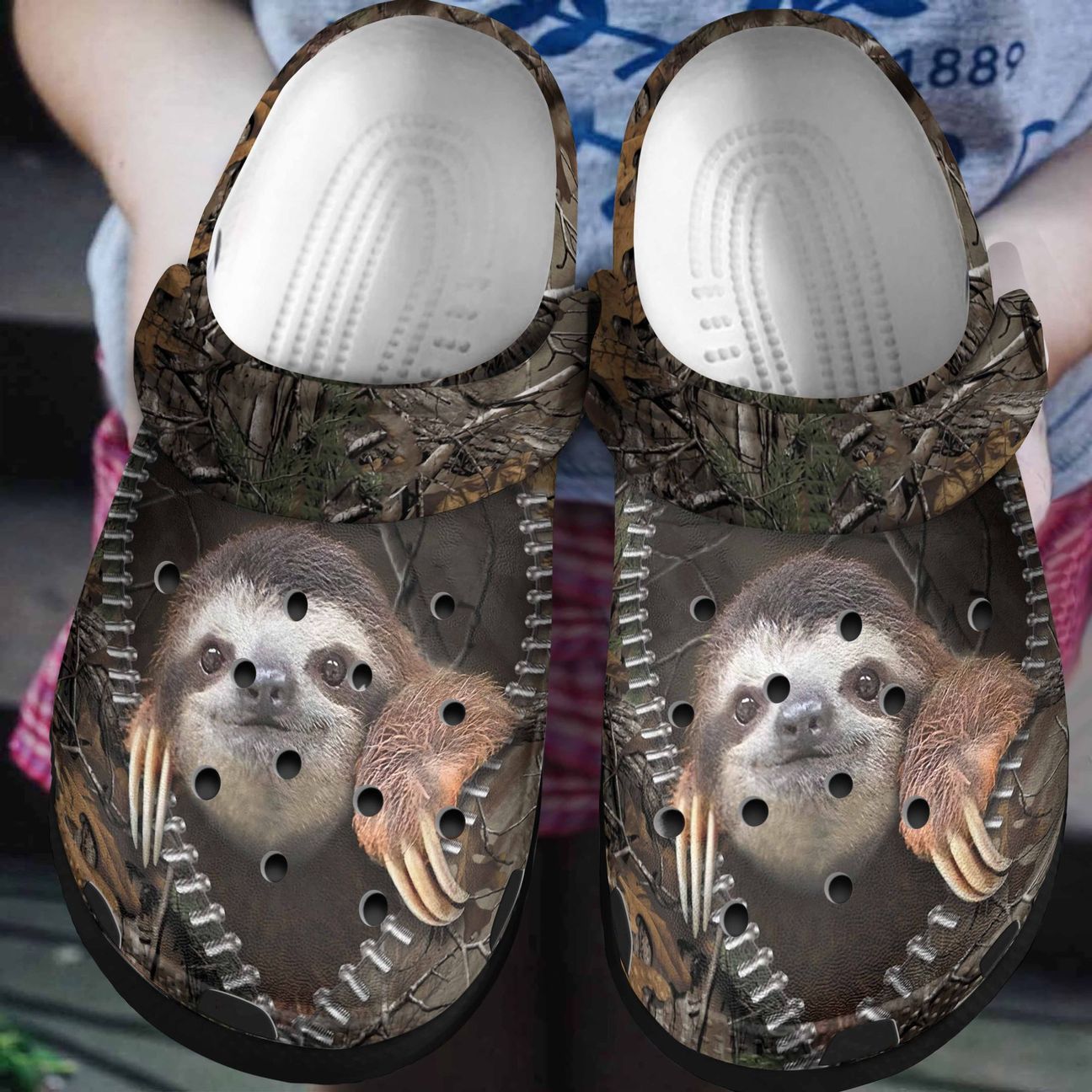 Sloth Personalized Clog, Custom Name, Text, Color, Number Fashion Style For Women, Men, Kid, Print 3D Lovely Sloth