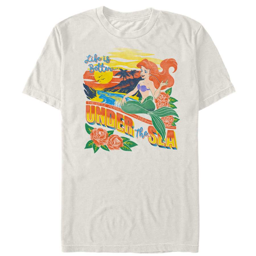 The Little Mermaid Men’s Tropical Life  T Shirt