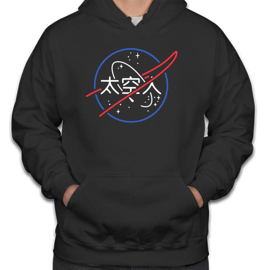 NASA Aesthetic Japanese Neon Logo Hoodie