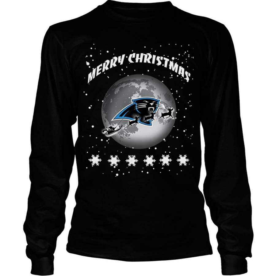 Merry Christmas T Shirt, Carolina Panthers T Shirt – Long Sleeve Tees