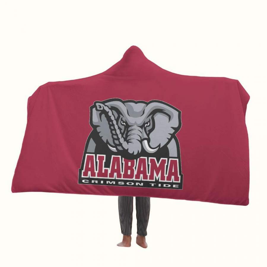 Alabama Crimson Tide NCAA Logo Hooded Blanket