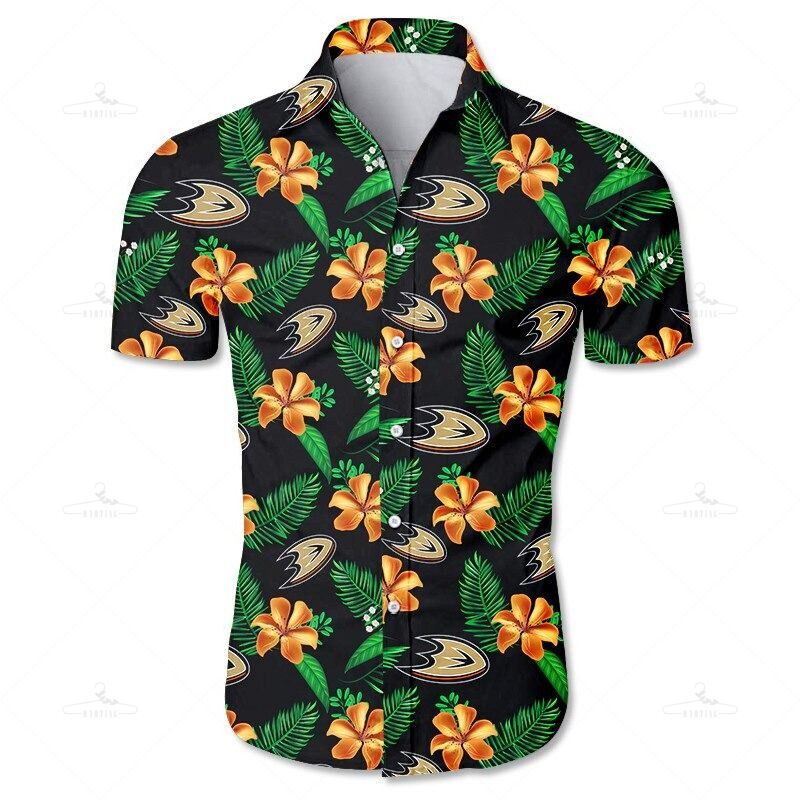 Anaheim Ducks Hawaii Shirt Tropical Flower Summer Ha41495