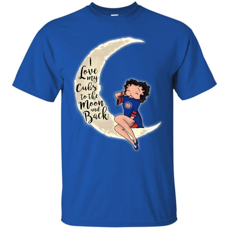 BB I Love My Chicago Cubs To The Moon And Back T Shirt